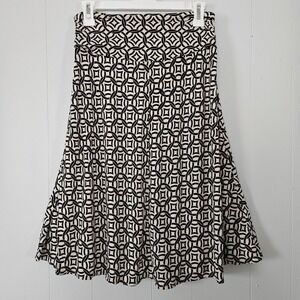 BCBGMAXAZRIA Skirt Women Medium Black Cream A-Line Office Chic